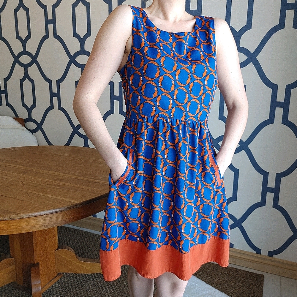 Fox Print Retro Inspired Dress